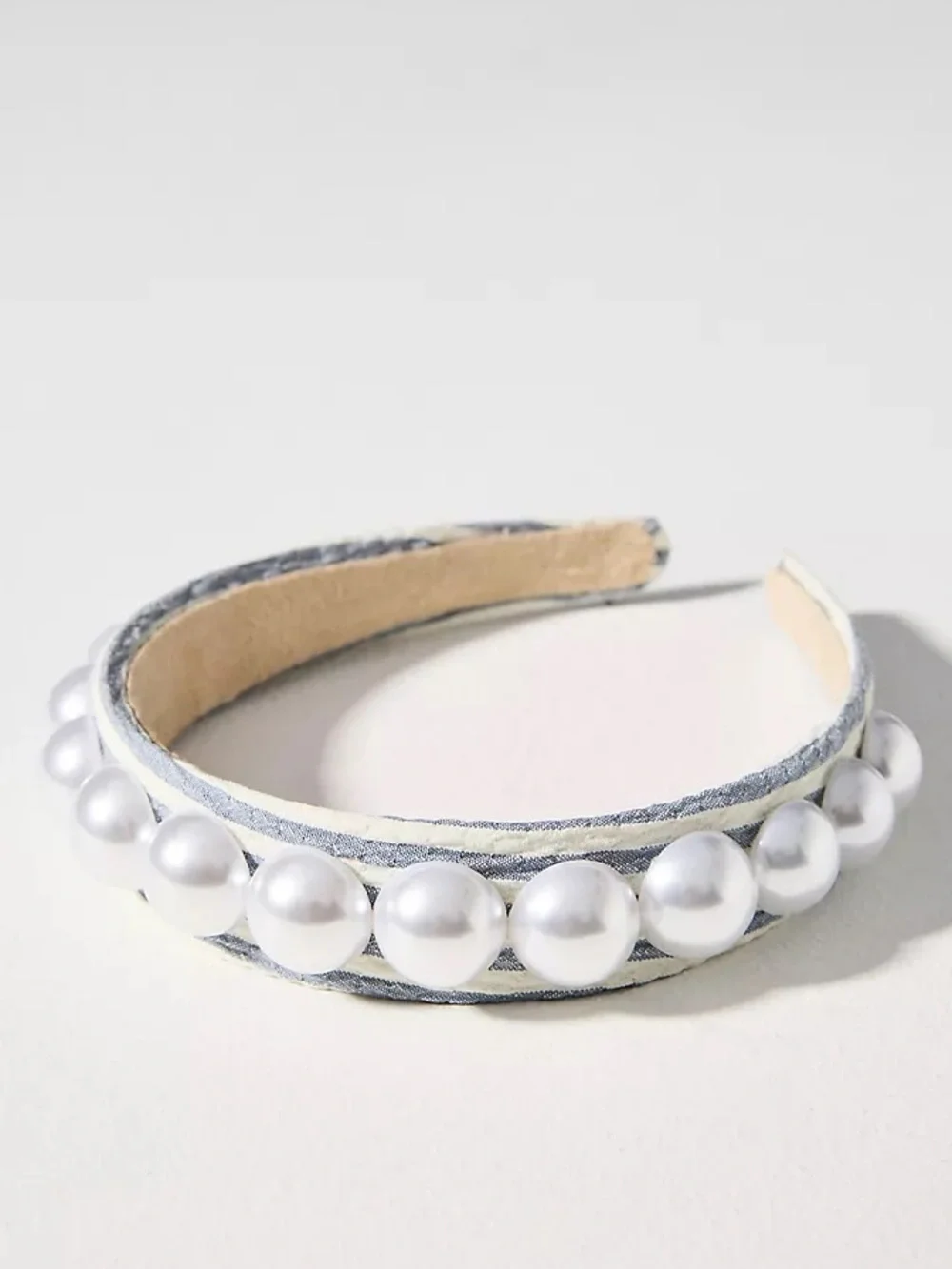 Anthropologie Bold Pearl Headband